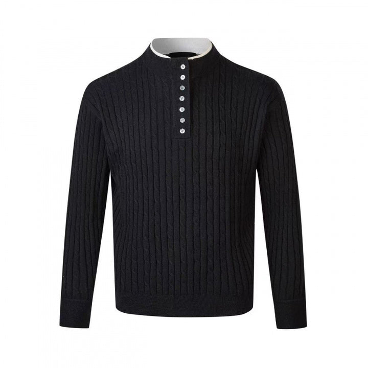 Herren Feinstrickpullover mit dekorativen Knopfdetails Echoarchiv