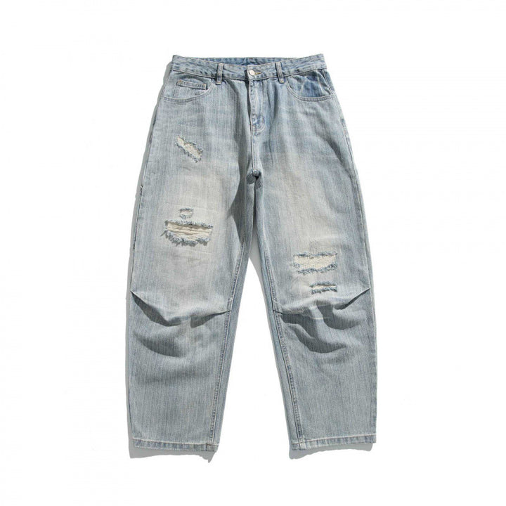 Unisex Weite Vintage-Jeans mit Distressed-Details und geradem Bein Echo Archiv