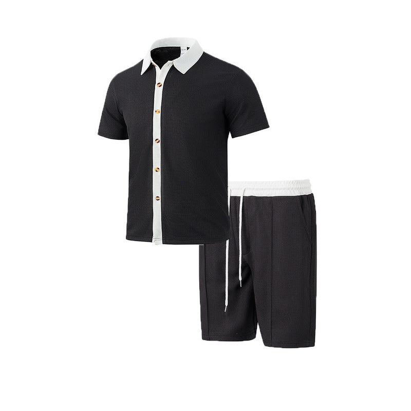 Herren Freizeit Set aus atmungsaktivem Kurzarmhemd und bequemen Shorts Echoarchiv
