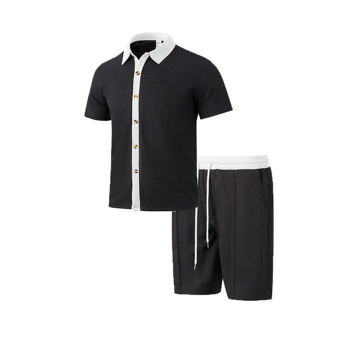 Herren Freizeit Set aus atmungsaktivem Kurzarmhemd und bequemen Shorts Echoarchiv