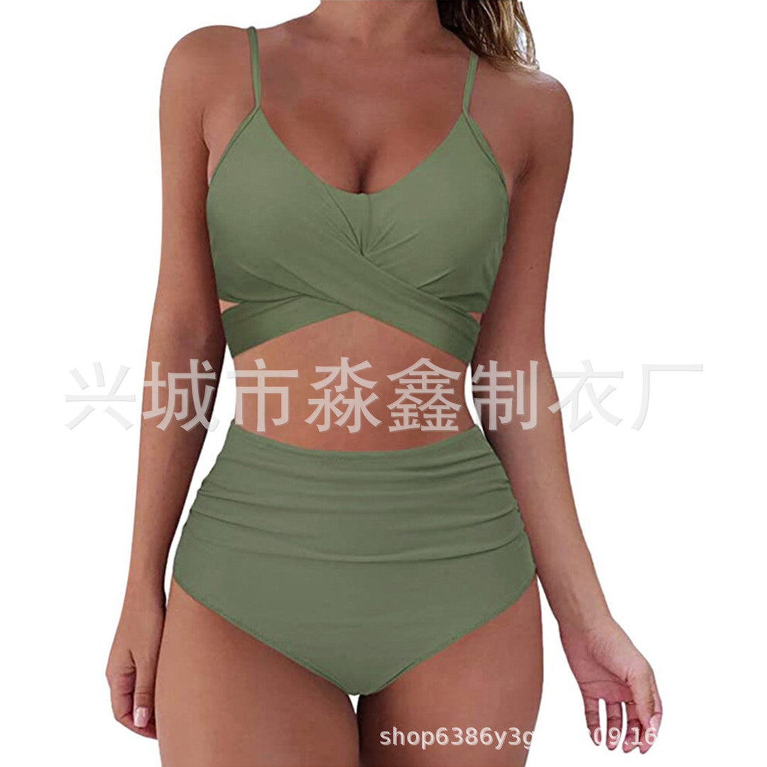 Damen Crop-Top Bikini-Set mit geflochtenem Design Echo Archiv
