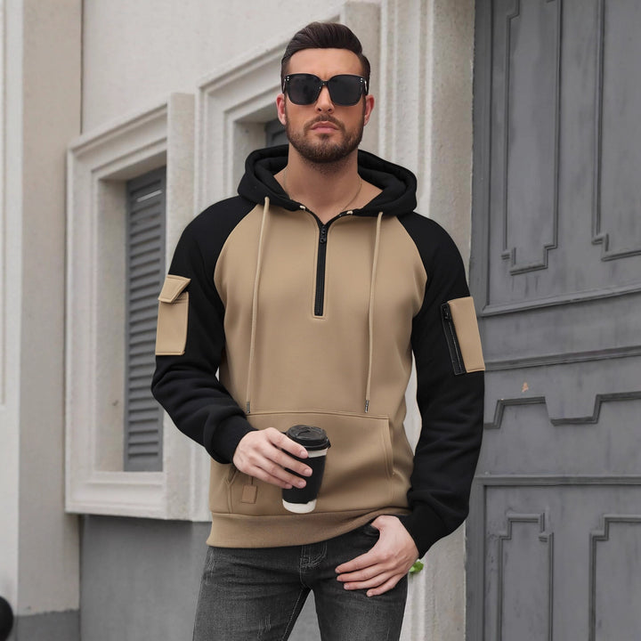 Herren Modischer Kapuzenpullover mit praktischen Reißverschluss-Details und sportlichem Schnitt Echoarchiv
