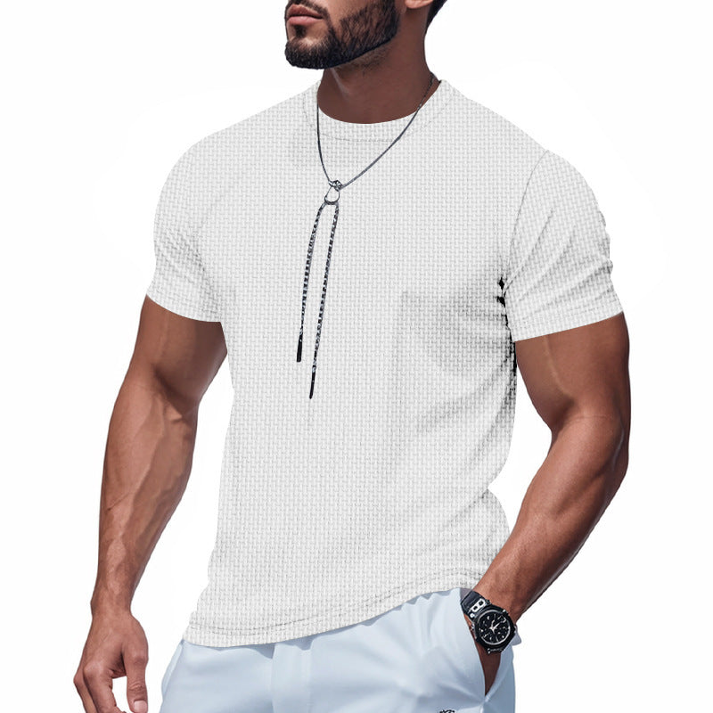 Herren Atmungsaktives Kurzarm-T-Shirt mit stylischem Reißverschluss Echoarchiv