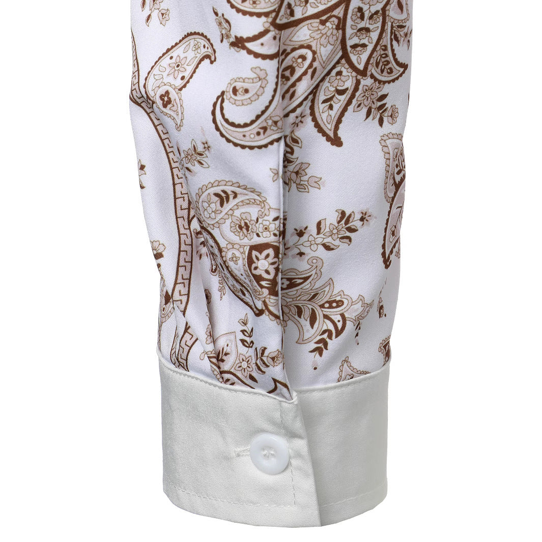 Herren Langarmhemd mit modernem Paisley-Design Echoarchiv
