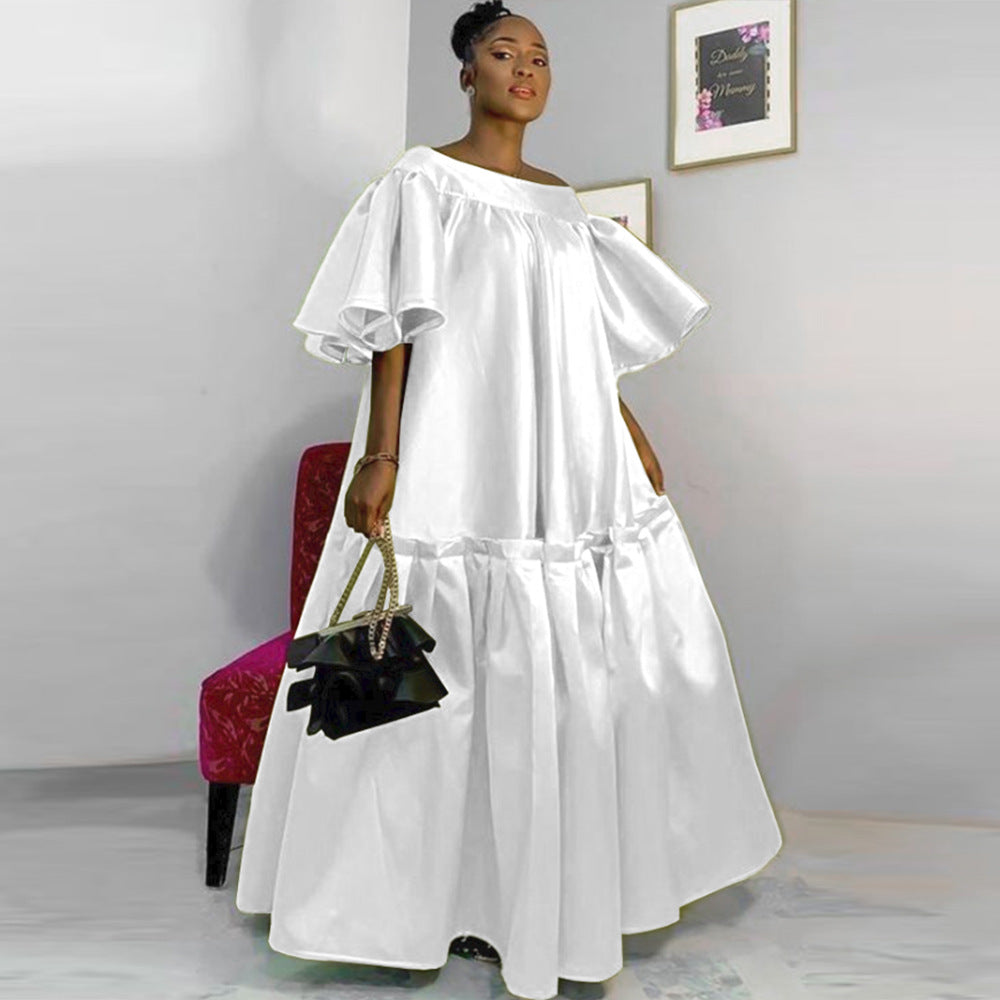 Damen Fließendes Maxikleid mit voluminösen Ärmeln Echo Archiv