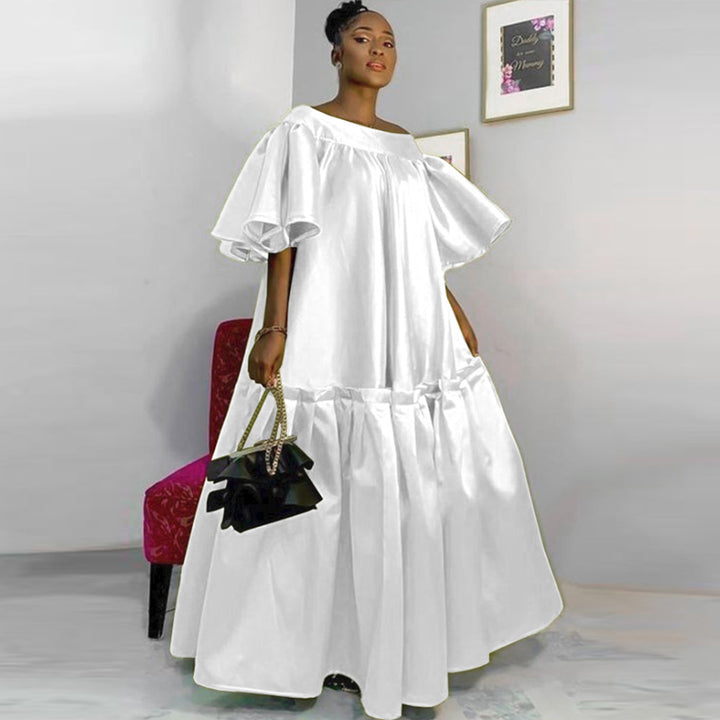 Damen Fließendes Maxikleid mit voluminösen Ärmeln Echo Archiv