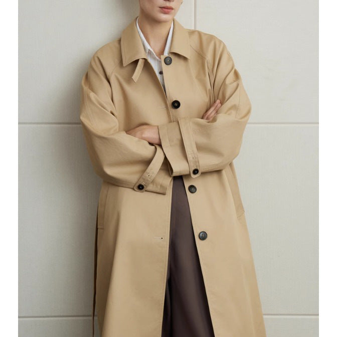 Damen elegante Trenchjacke mit Taillengürtel Echoarchiv