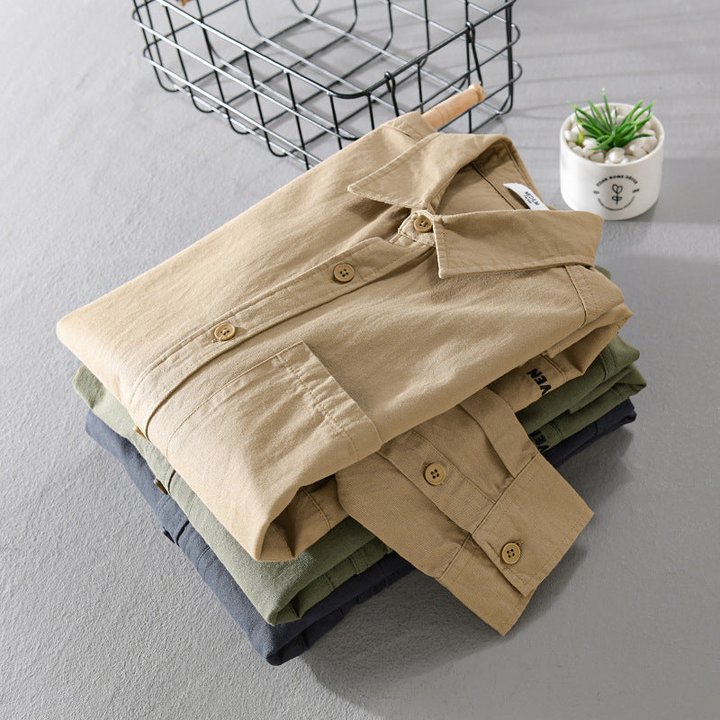 Herren Field-Overshirt aus robustem Baumwoll-Twill mit asymmetrischen Taschen Echoarchiv