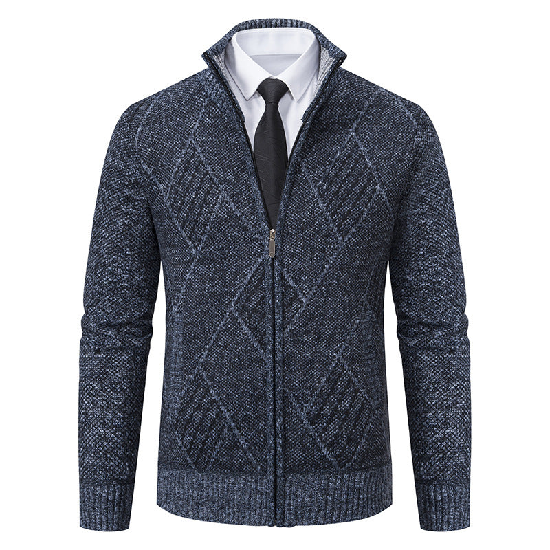 Herren Strickjacke mit modernem Muster und schmalem Schnitt Echoarchiv