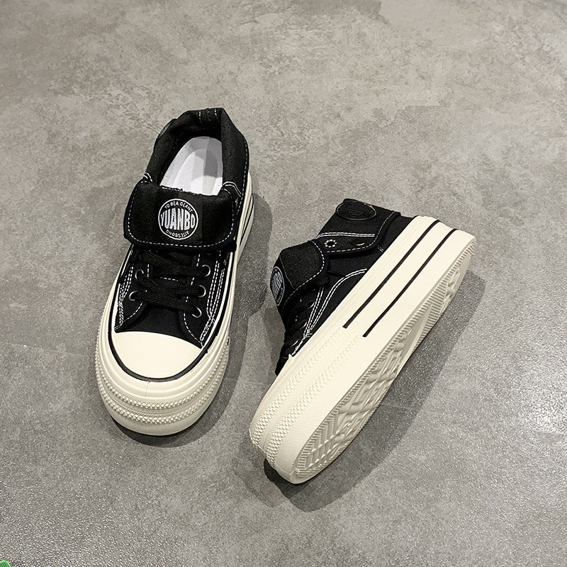 Damen High-Top Sneakers mit modischem Plateau und verstellbarem Knöchelriemen Echo Archiv