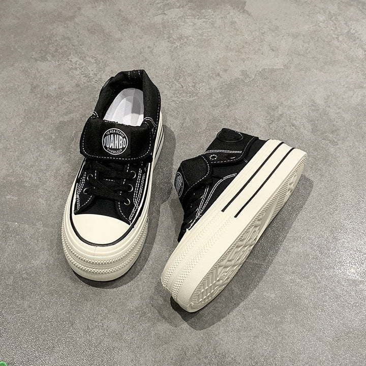 Damen High-Top Sneakers mit modischem Plateau und verstellbarem Knöchelriemen Echo Archiv