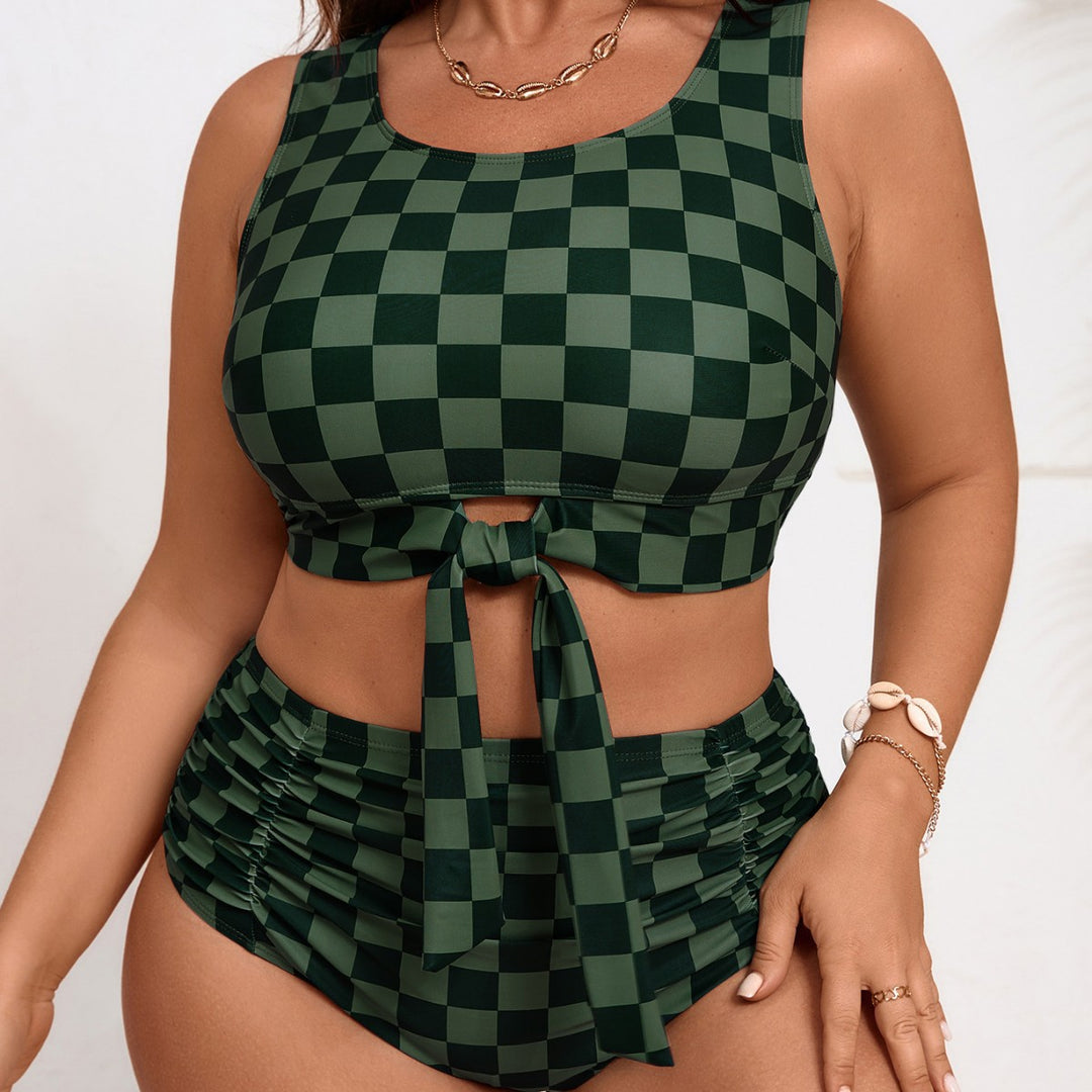 Damen Cropped Badeoberteil mit hoch geschnittenem Höschen Echo Archiv