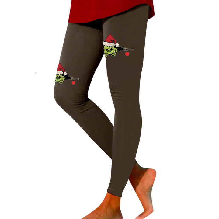 Damen Gemusterte Weihnachtsleggings Echoarchiv