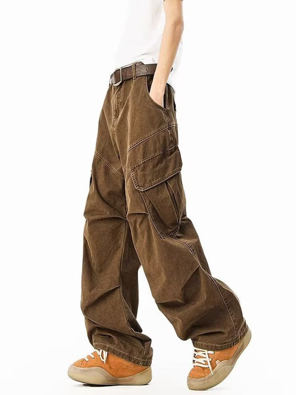 Herren Cord Cargo Hose Taschen