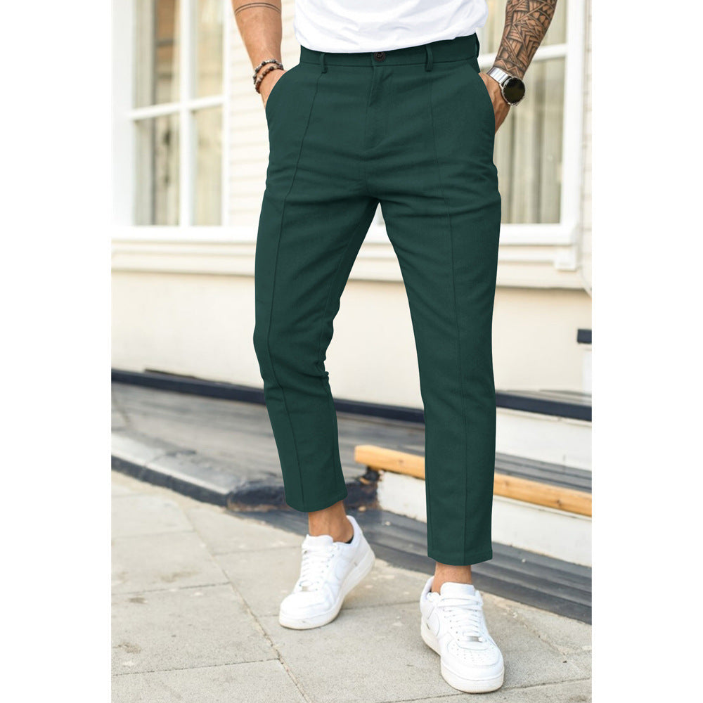 Herren elegante Chino-Hose mit schmalem Schnitt Echoarchiv