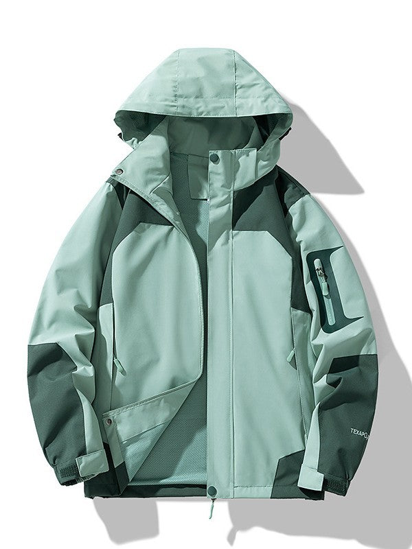 Herren Technische Outdoor-Softshelljacke mit Kapuze, Ärmeltasche und Mesh-Futter Echoarchiv