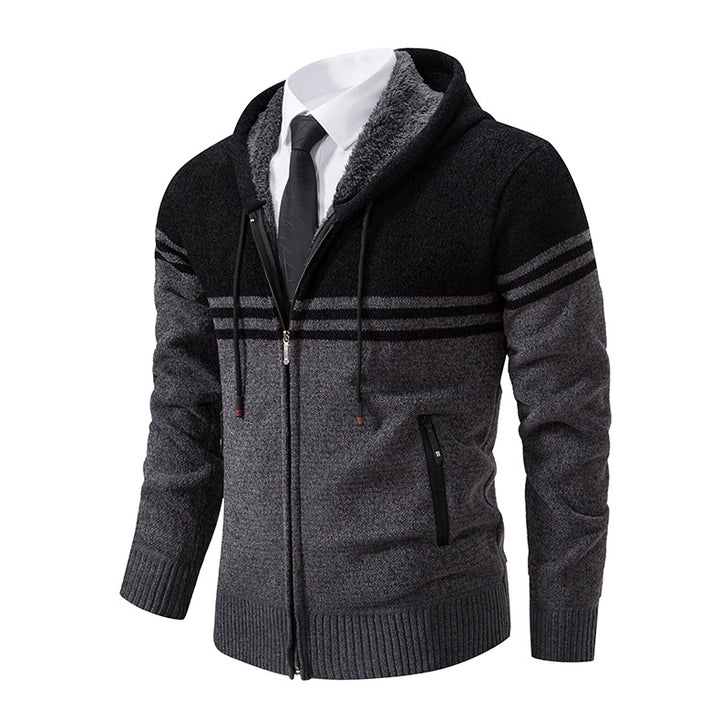 Herren modische Kapuzenjacke mit strukturiertem Design und Funktionen Echoarchiv