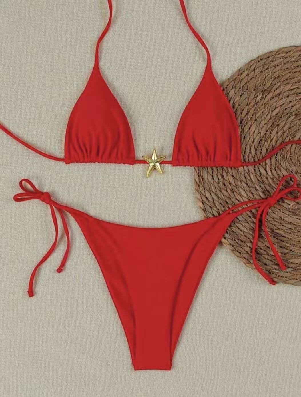 Damen Bikini-Set mit verstellbarem Triangel-Oberteil und hoher Taillenhose Echo Archiv