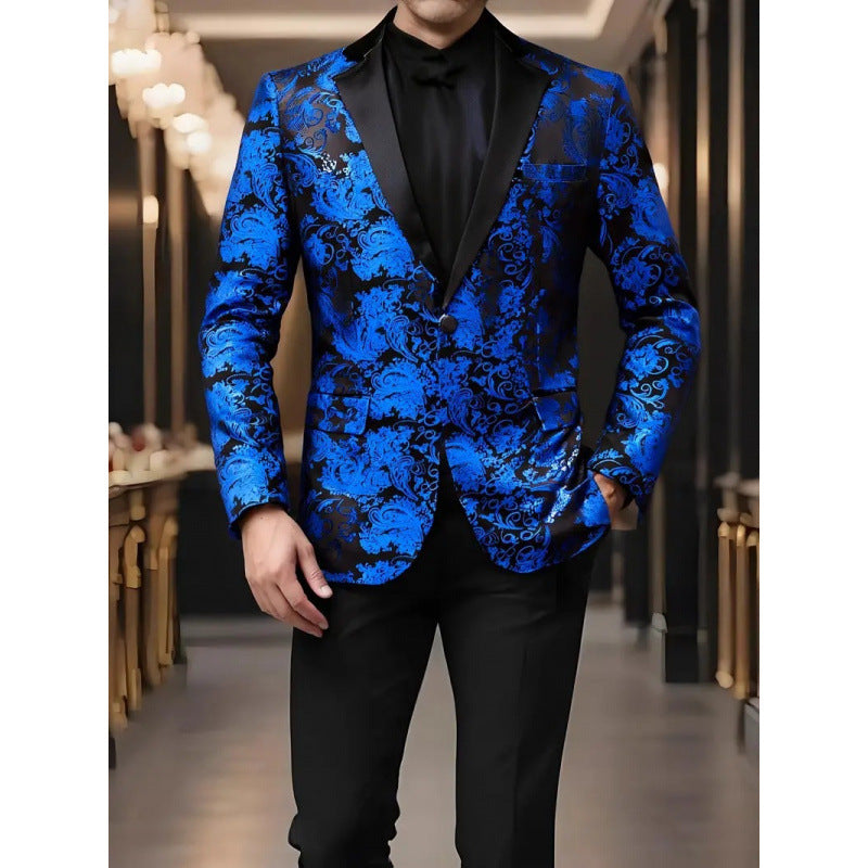 Herren Edler Smoking-Blazer mit floralem Design Echoarchiv