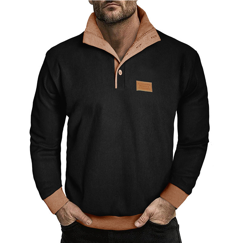 Herren Langarm-Pullover mit modischem Herrenkragen Echoarchiv
