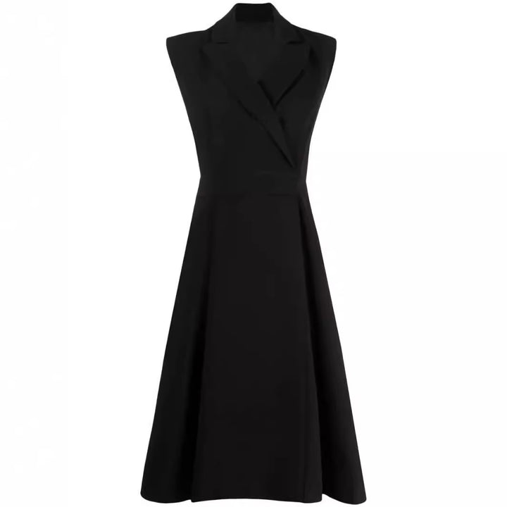 Damen Ärmeloses Blazerkleid mit tailliertem A‑Linien‑Schnitt Echoarchiv