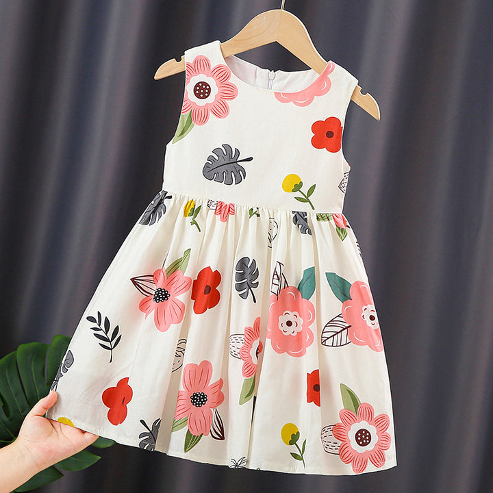 Mädchen Sommerkleid mit buntem Punkten-Design Echo Archiv