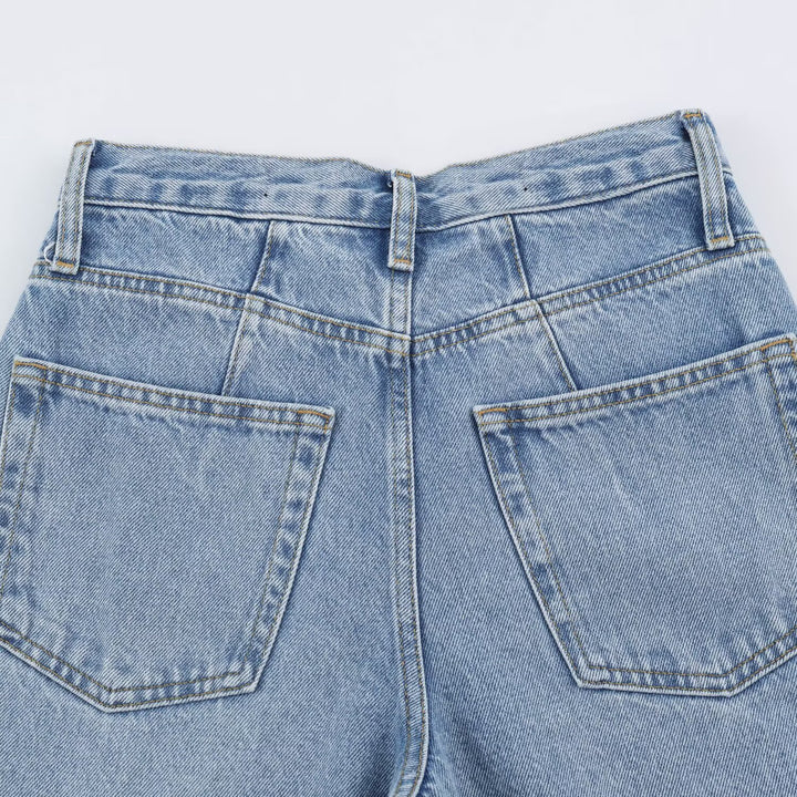 Damen Hochtaillierte Relaxed-Jeans mit zulaufender Beinform Echoarchiv