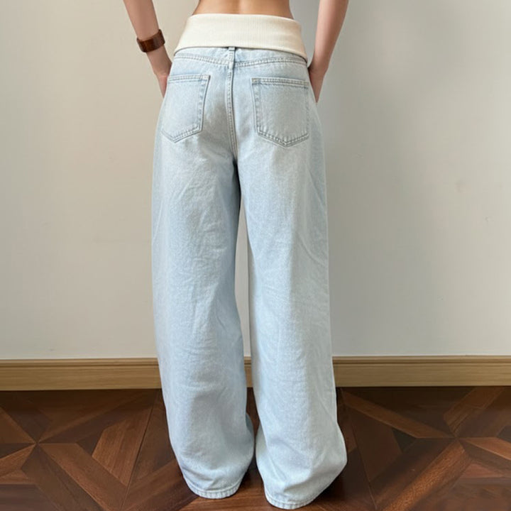 Damen Weitgeschnittene Jeans mit hohem Bund und elastischem Komfort Echo Archiv