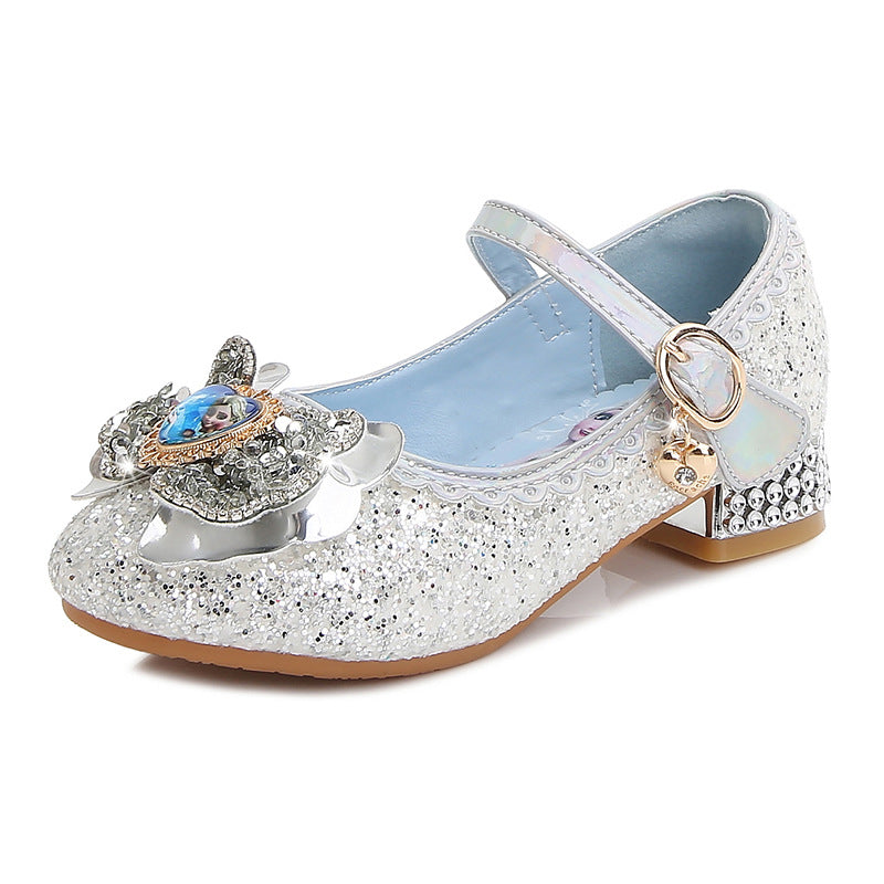 Mädchen Festliche Glitzer Ballerinas mit Blumenapplikation Echo Archiv
