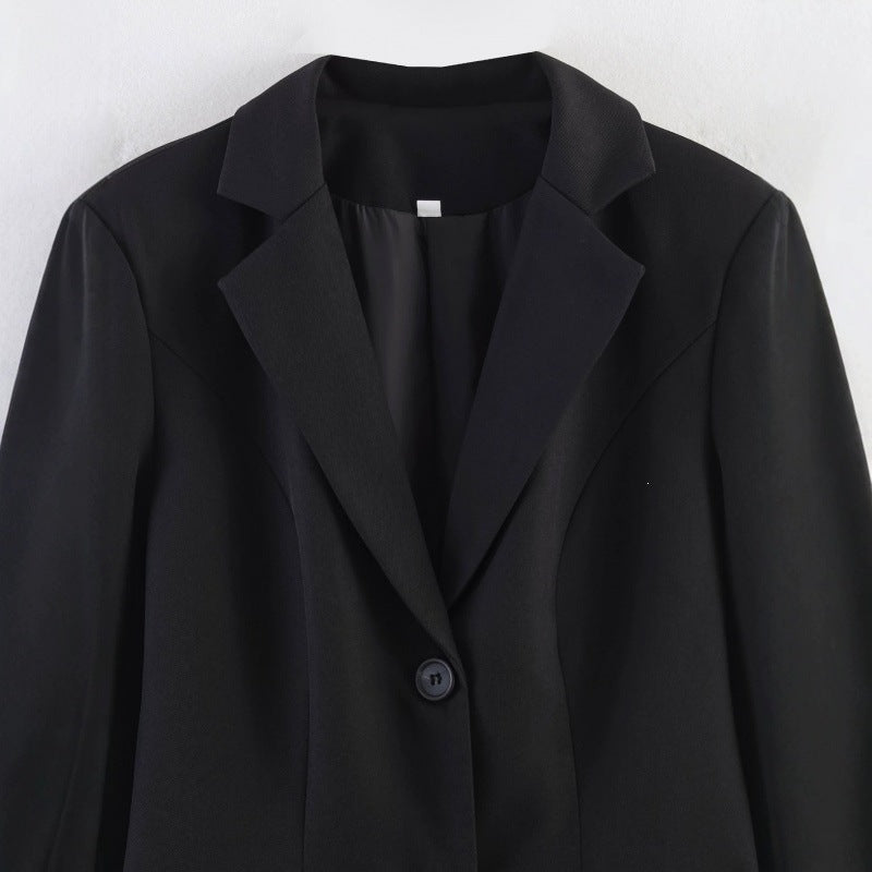 Damen taillierter Blazer mit Spitzenbesatz und ausgestelltem Saum Echo Archiv