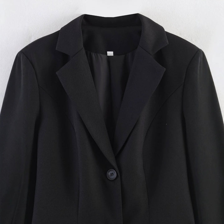 Damen taillierter Blazer mit Spitzenbesatz und ausgestelltem Saum Echo Archiv