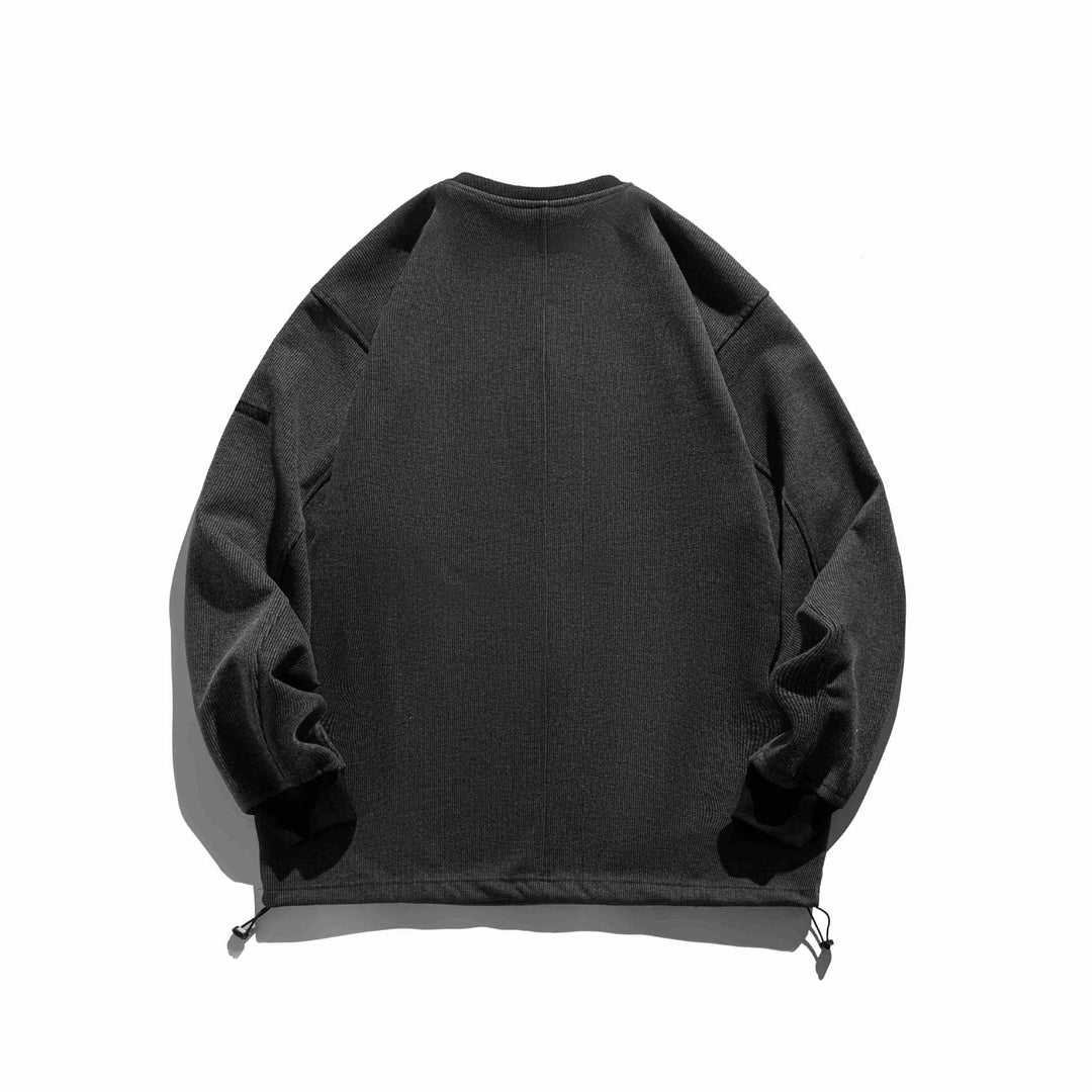 Herren Rippsweatshirt mit Tunnelzug und Raglanärmeln Echoarchiv