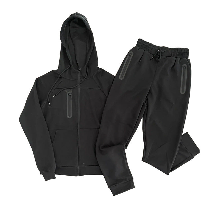 Herren sportlicher Hoodie-Anzug mit innovativem Design und praktischen Reißverschlusstaschen Echoarchiv