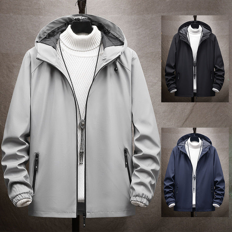 Herren Leichte Übergangsjacke mit Kapuze Echo Archiv