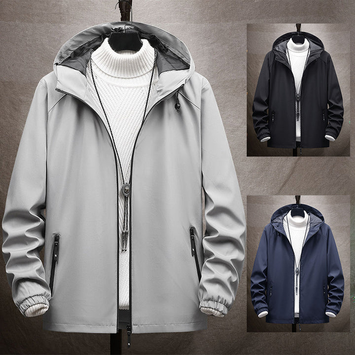 Herren Leichte Übergangsjacke mit Kapuze Echo Archiv