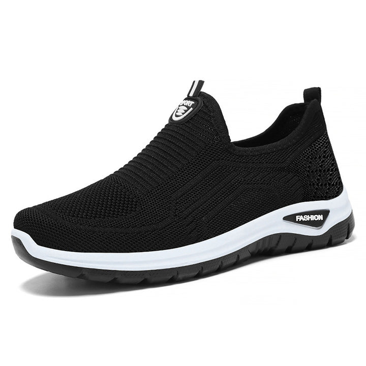 Herren nan nahtloser Komfort-Slipper mit elastischem Strickoberteil, stoßdämpfender Dual-EVA-Sohle und ergonomischer Fußbettstütze Echo Archiv