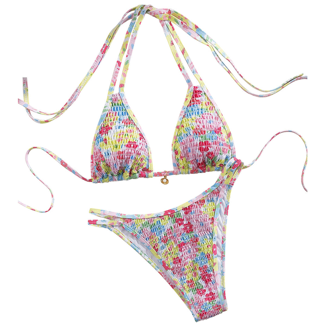 Damen Buntes Triangel Bikini Echo Archiv