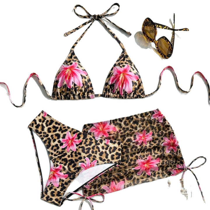 Damen Triangel-Bikini mit transparentem Wickelrock Echo Archiv