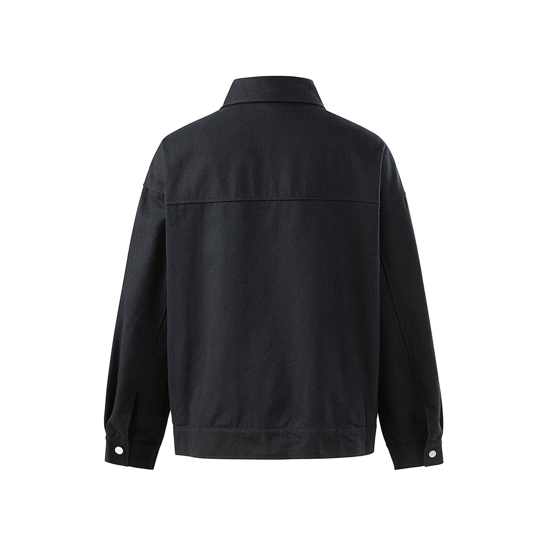 Herren Oversize Canvas-Jacke mit markanten Metallhakenverschlüssen Echoarchiv