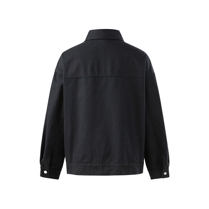 Herren Oversize Canvas-Jacke mit markanten Metallhakenverschlüssen Echoarchiv
