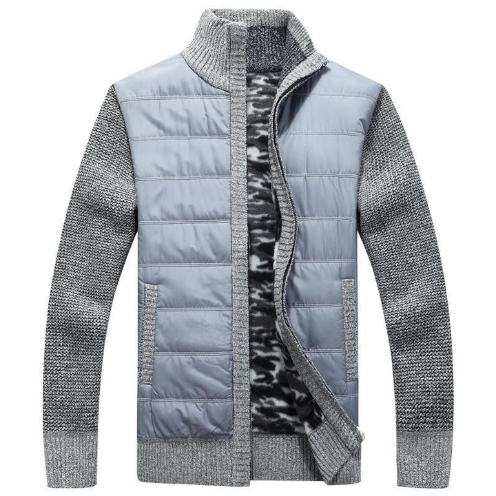 Herren moderne Steppjacke mit Strickärmeln Echoarchiv