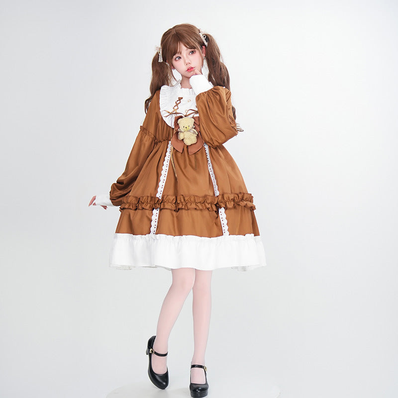 Damen Verspieltes Kostümkleid mit Rüschen und Teddybär-Motiv Echo Archiv