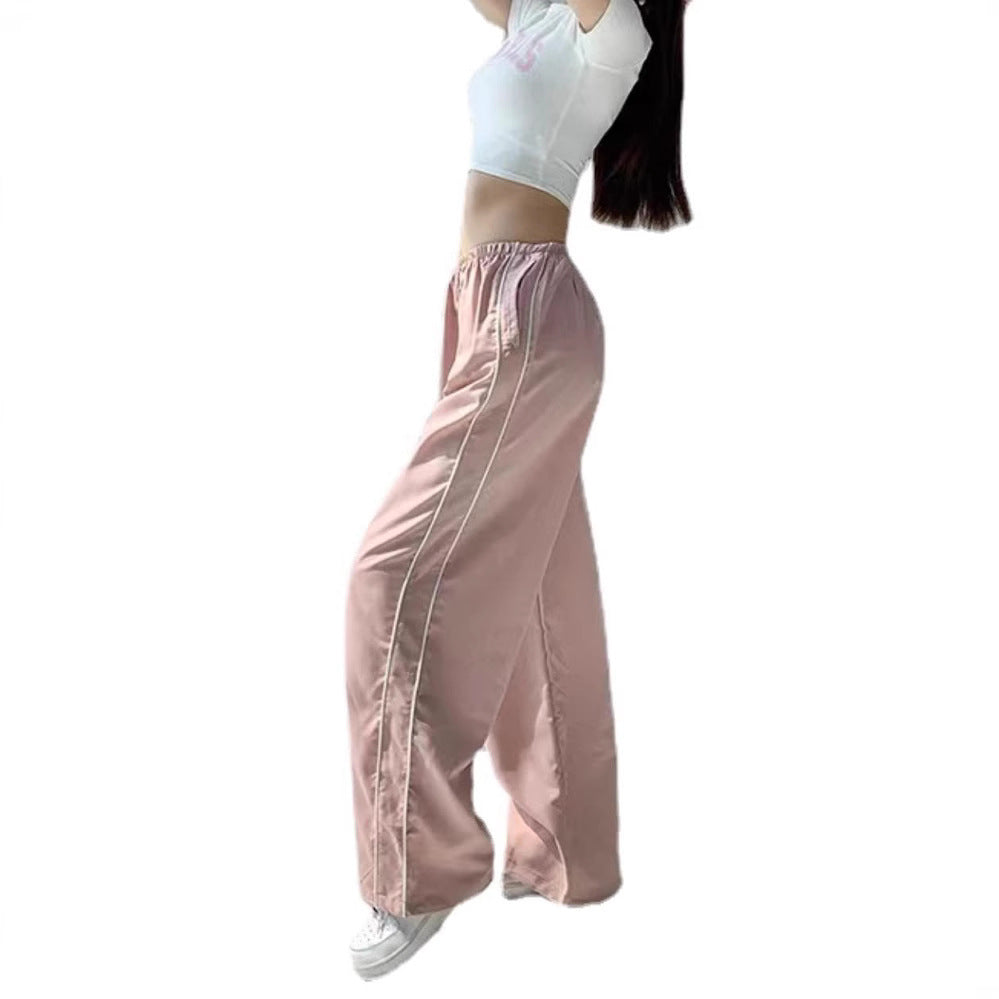 Damen Sportliche Hose mit weitem Schnitt und elastischem Bund Echoarchiv