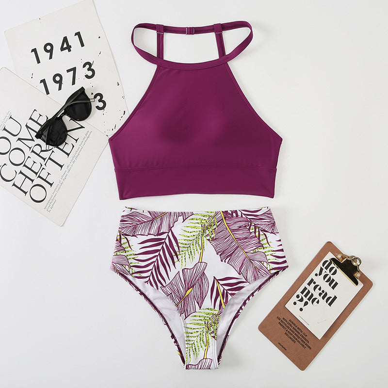 Damen Hochtailliertes Bikini-Set mit stylischem Crop-Top Echo Archiv