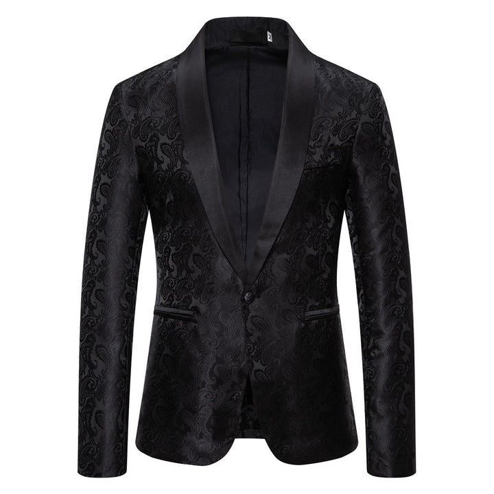 Herren eleganter Smokingblazer mit luxuriösem Paisley-Muster Echoarchiv