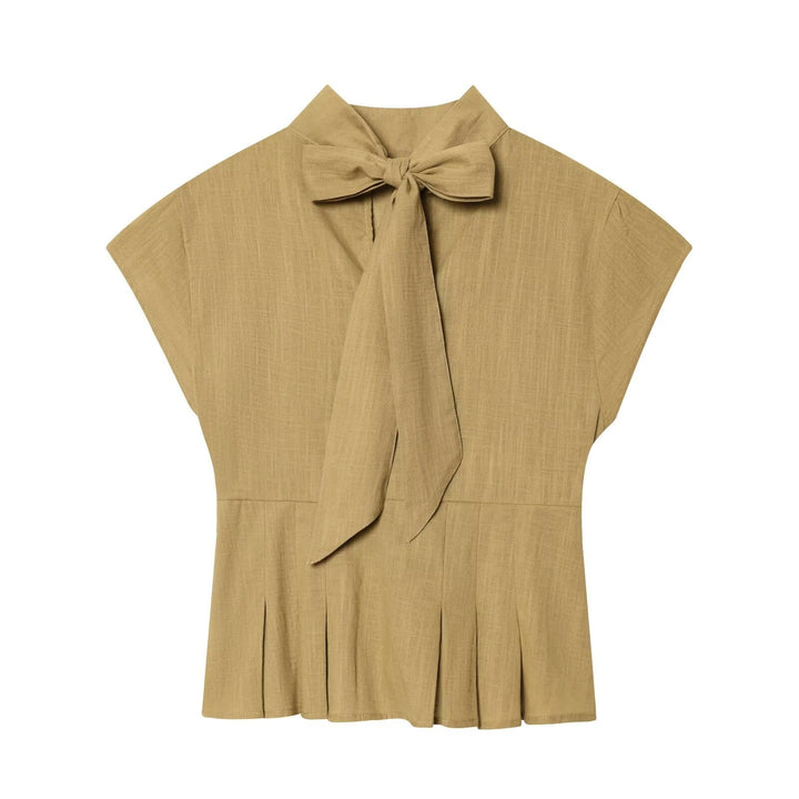 Damen modische Bluse mit asymmetrischem Schnitt und dekorativen Falten Echo Archiv
