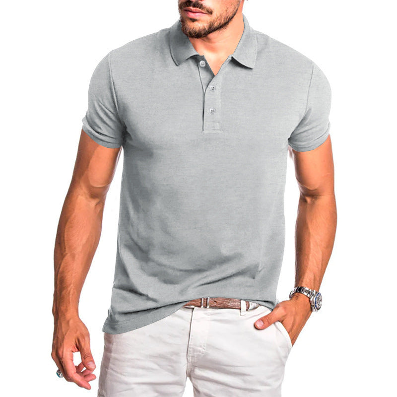 Herren lässiges Polohemd aus atmungsaktiver Baumwolle mit modernem Kragen und eleganten Knöpfen Echoarchiv