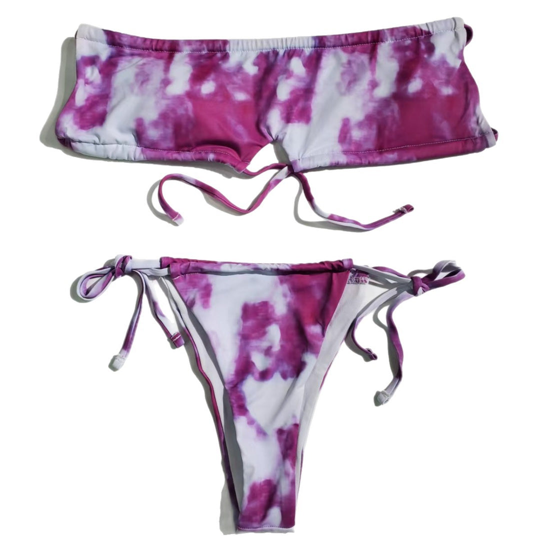 Damen Bandeau-Bikini mit verspieltem Knotendesign Echo Archiv