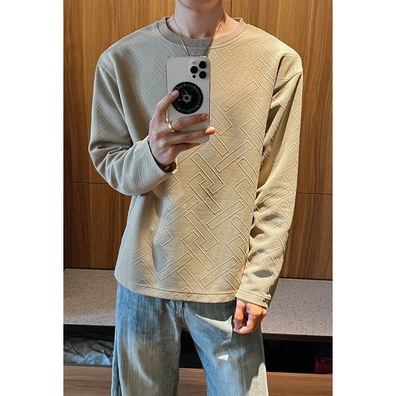 Herren Trend Sweatshirt mit auffälligem Texturmuster Echo Archive