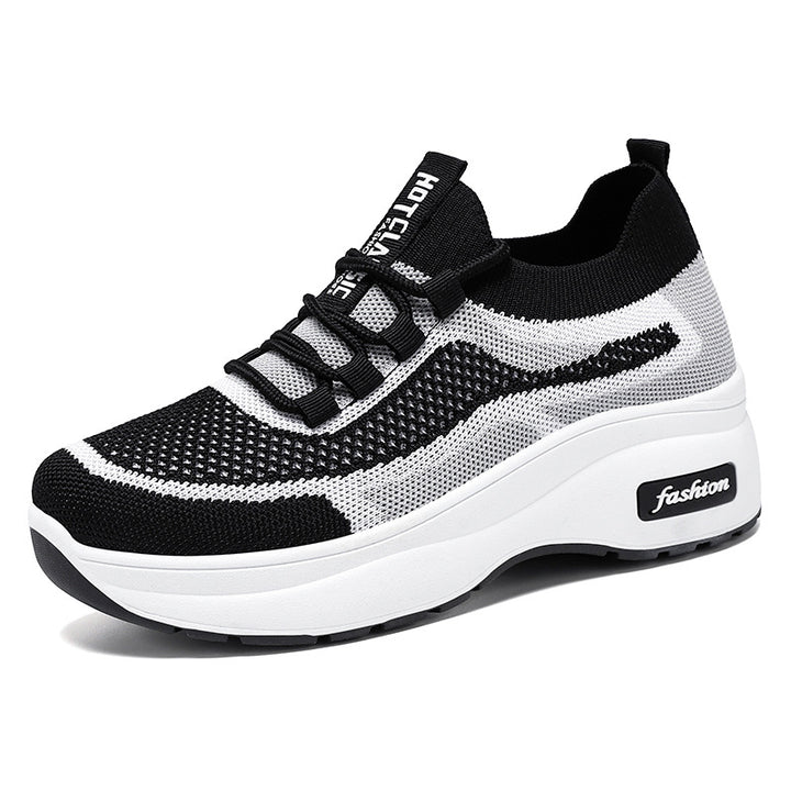 Damen nan atmungsaktive Strick-Sneaker mit Plateau-Sohle und elastischer Sockenkonstruktion Echo Archiv